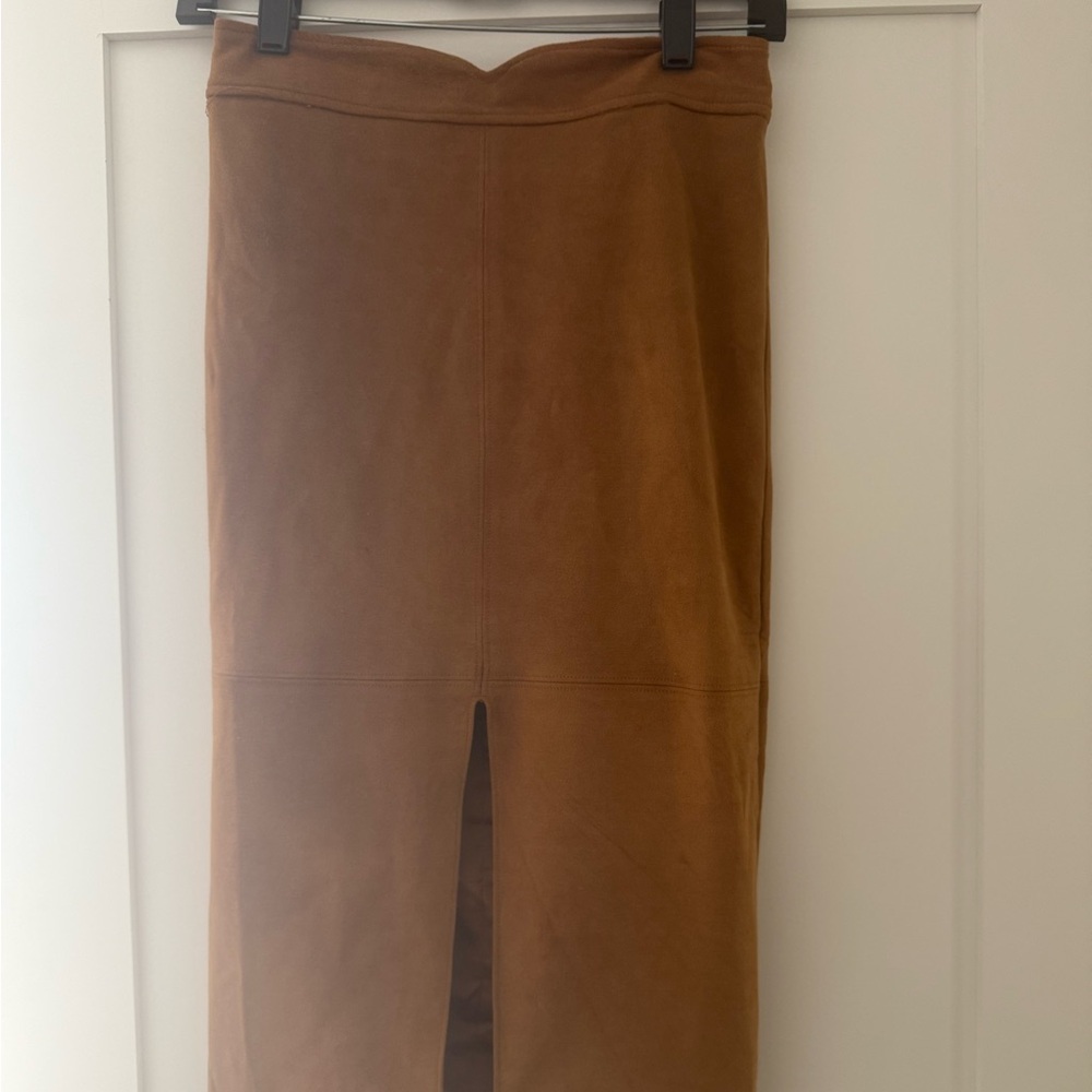 Bardot suede pencil skirt